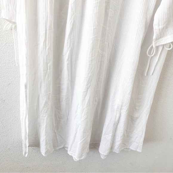 J. Crew Airy Gauze Tunic Long Sleeve Dress Midi Dress in White - Picture 5 of 9